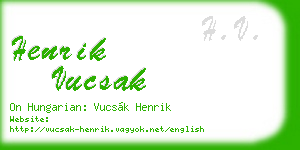 henrik vucsak business card